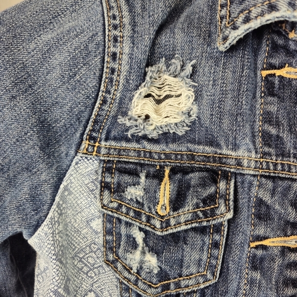 Abercrombie Kids Girl's Junior"s Blue Denim Jean Jacket Sz XL (16) - Picture 3 of 14